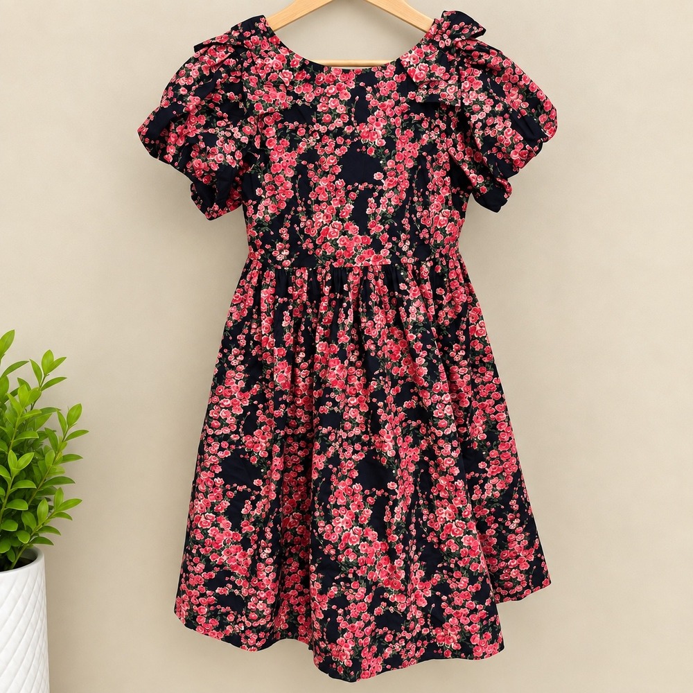 Janie and Jack American Girl Rose Floral Puff Sleeve Dress Party Size 16 NWT